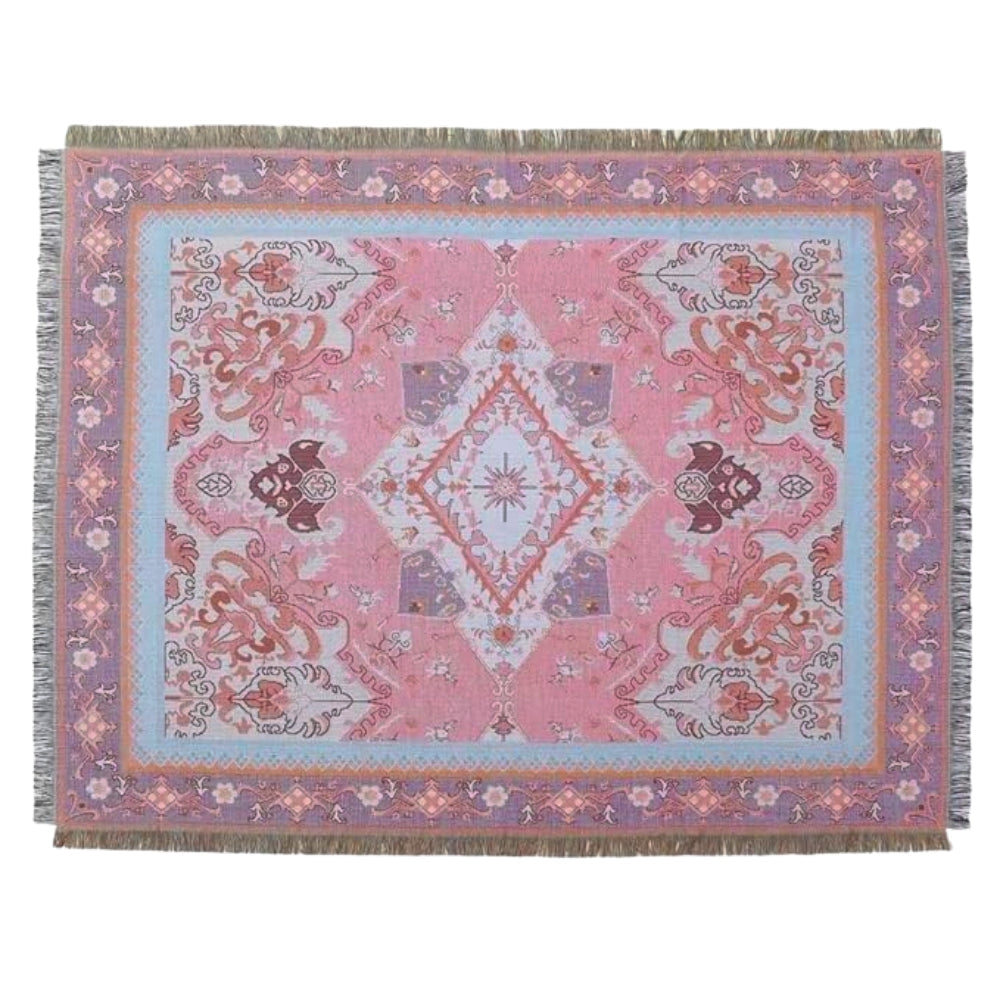 Bohemian Aztec Reversible Microfiber Throw Blanket (51 x 62 in)