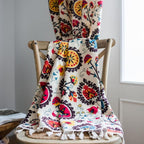 Boho Floral Light-Filtering Microfiber Curtain