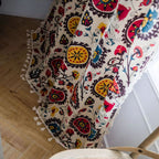Boho Floral Light-Filtering Microfiber Curtain