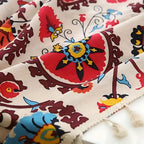 Boho Floral Light-Filtering Microfiber Curtain
