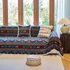 Boho Geometric Cotton-Linen Sofa Cover