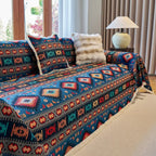 Boho Geometric Cotton-Linen Sofa Cover
