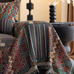 Boho Striped Soft Chenille Sofa Cover (Multiple Sizes)