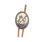 Bolo Tie Adjustable Leather Cord & Resin Medallion