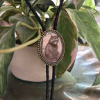 Bolo Tie Adjustable Leather Cord & Resin Medallion