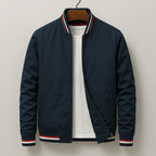 Bomber Jacket Lightweight Full-Zip Ribbed Cuffs & Hem