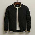 Bomber Jacket Lightweight Full-Zip Ribbed Cuffs & Hem