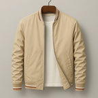 Bomber Jacket Lightweight Full-Zip Ribbed Cuffs & Hem