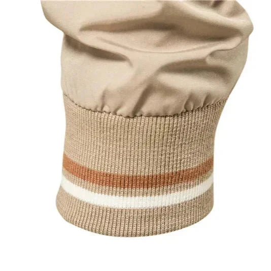 Bomber Jacket Lightweight Full-Zip Ribbed Cuffs & Hem