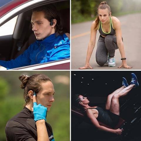Bone Conduction Headphones Open-Ear & Sweatproof 10+ Hour Battery