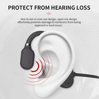 Bone Conduction Headphones Open-Ear & Sweatproof 10+ Hour Battery