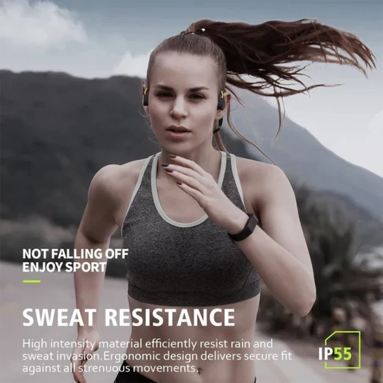 Bone Conduction Headphones Wireless Open-Ear & Waterproof 11-Hour Playtime