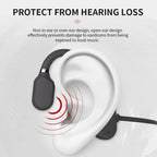 Bone Conduction Headphones Wrap-Around Lightweight Open-Ear 11-Hour Playtime