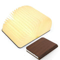 Book Lamp Foldable Wooden Cover Rechargeable LED