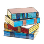 Book Lamp Handmade Stained Glass Effect & Soft Warm Light