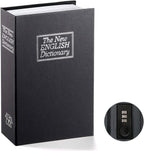Book Safe Realistic Hardcover Look Key & Combination Lock