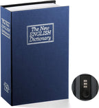 Book Safe Realistic Hardcover Look Key & Combination Lock