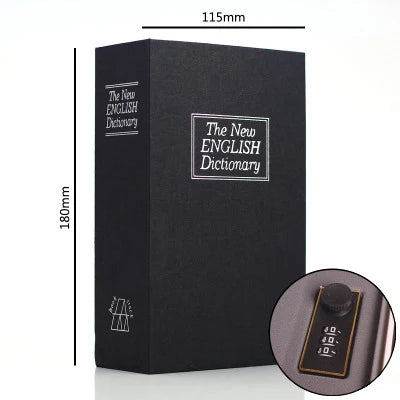 Book Safe Realistic Hardcover Look Key & Combination Lock