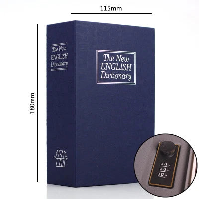 Book Safe Realistic Hardcover Look Key & Combination Lock
