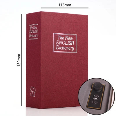 Book Safe Realistic Hardcover Look Key & Combination Lock