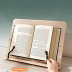 Book Stand Pine Wood Adjustable 5-Position Foldable