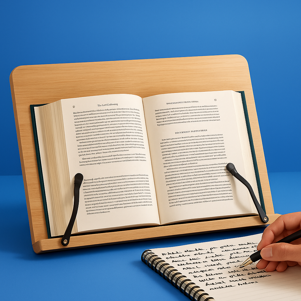 Book Stand Wooden Adjustable & Foldable