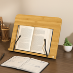 Book Stand Wooden Adjustable & Foldable