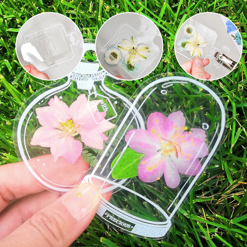 Bookmarks Pressed Dried Flowers Clear Waterproof