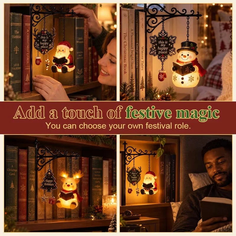 Bookshelf Lamp Warm LED Christmas Character Design