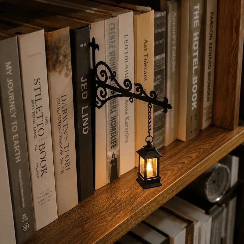 Bookshelf Light Cordless Wrought Iron Warm White