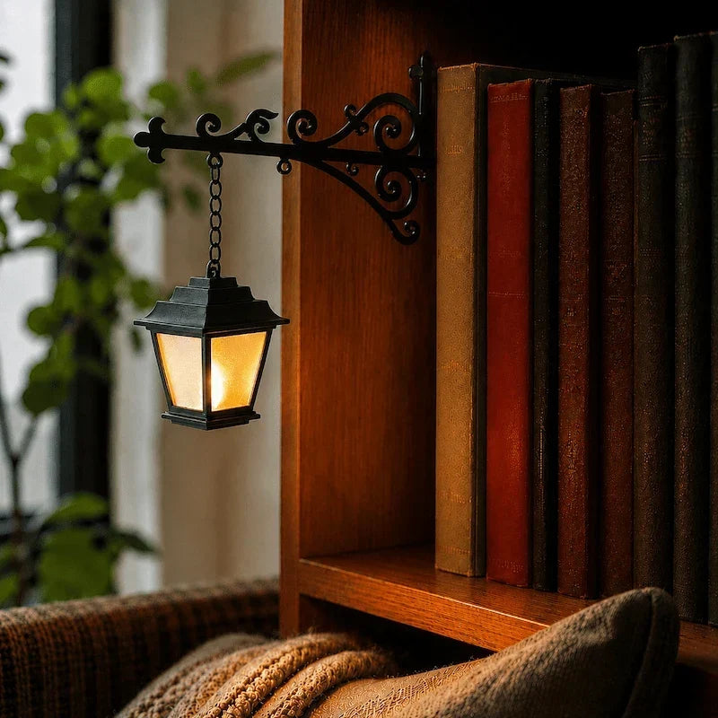 Bookshelf Light Cordless Wrought Iron Warm White