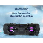 Boombox 60W Dual Subwoofers Bluetooth CD Player