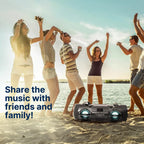 Boombox 60W Dual Subwoofers Bluetooth CD Player