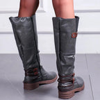 Boots Leather Wool-Lined Anti-Slip Sole
