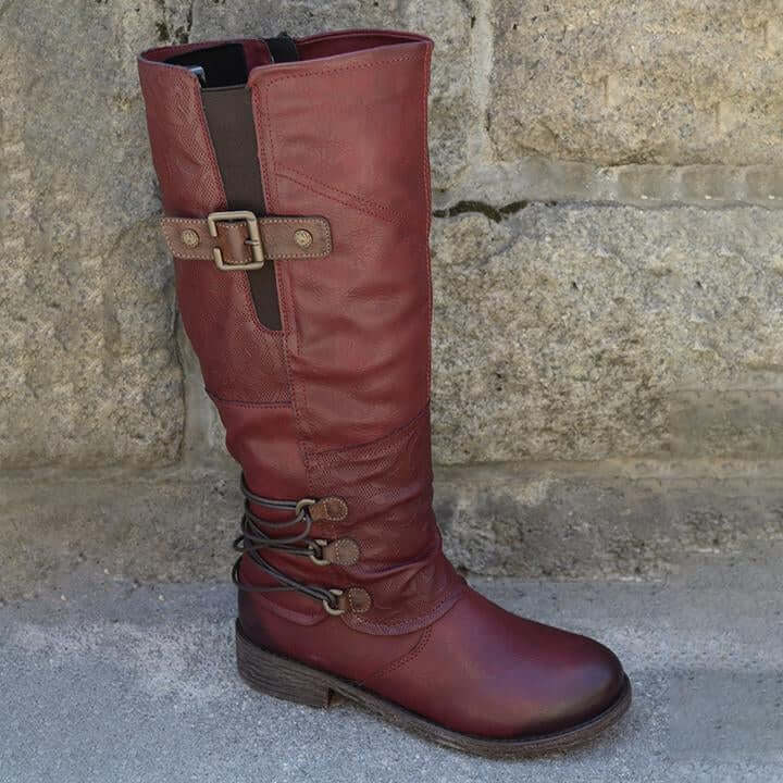 Boots Leather Wool-Lined Anti-Slip Sole
