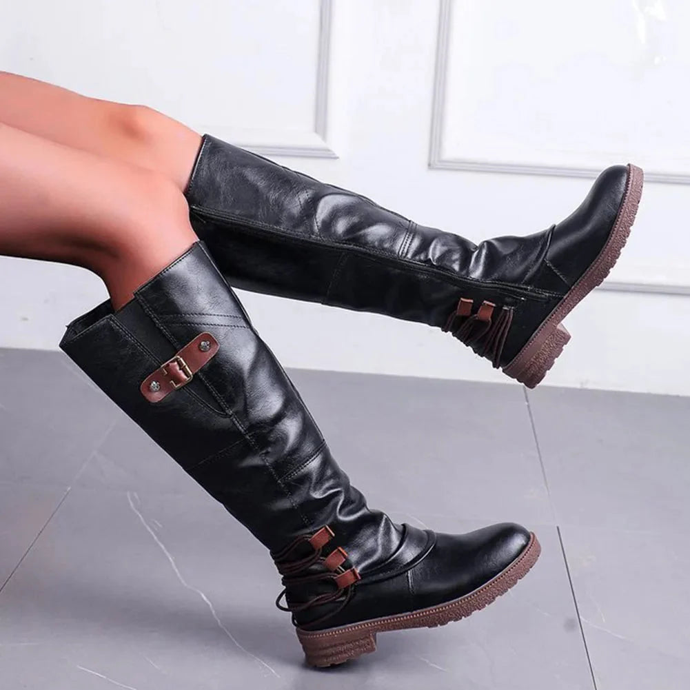 Boots Leather Wool-Lined Anti-Slip Sole