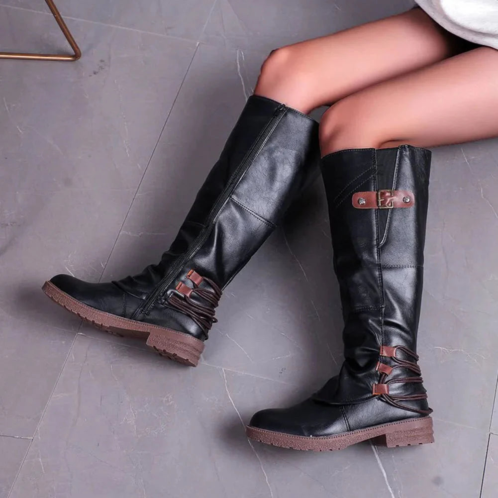 Boots Leather Wool-Lined Anti-Slip Sole