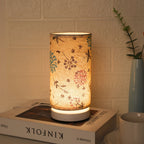 Botanical Floral Fabric & Iron Base Table Lamp