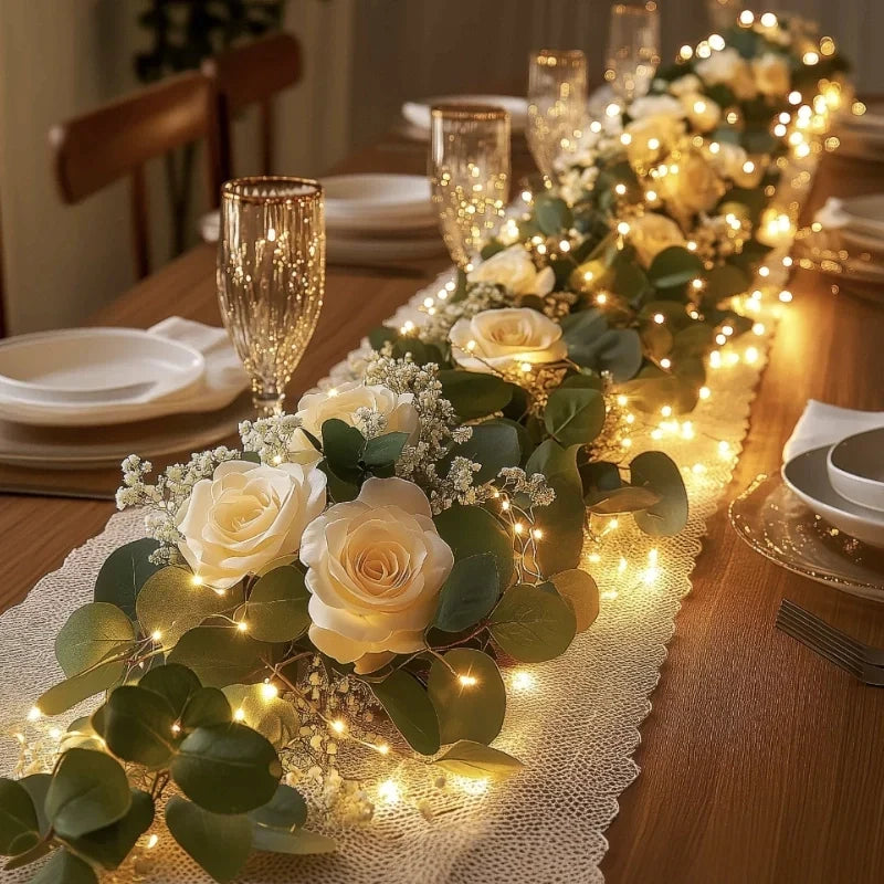 Botanical Garland Light Warm White Solar & Battery