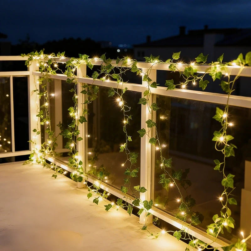 Botanical Garland Light Warm White Solar & Battery
