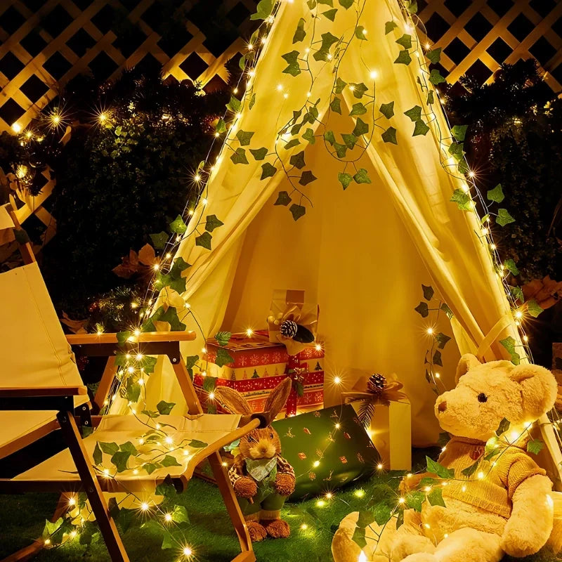 Botanical Garland Light Warm White Solar & Battery