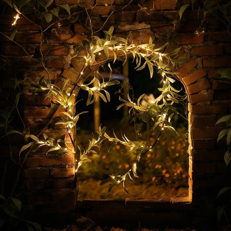 Botanical Garland Light Warm White Solar & Battery