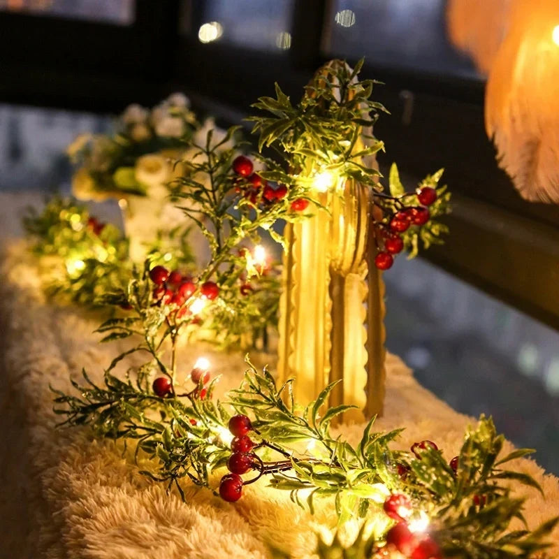 Botanical Garland Light Warm White Solar & Battery