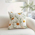 Botanical Microfibre-Cotton Cushion Cover (45x45 cm)