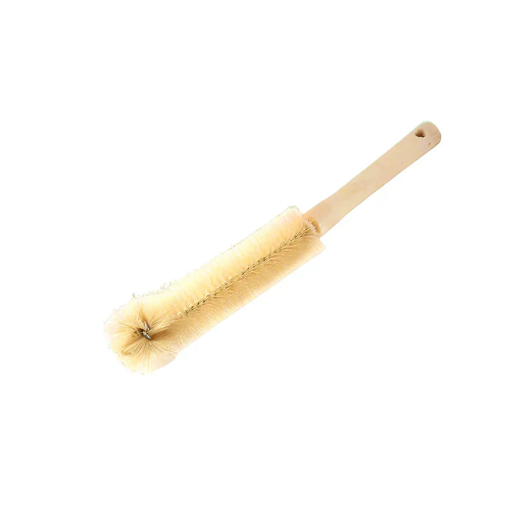 Bottle Brush Long Natural Wood Handle Scratch-Free Bristles 3-Pack