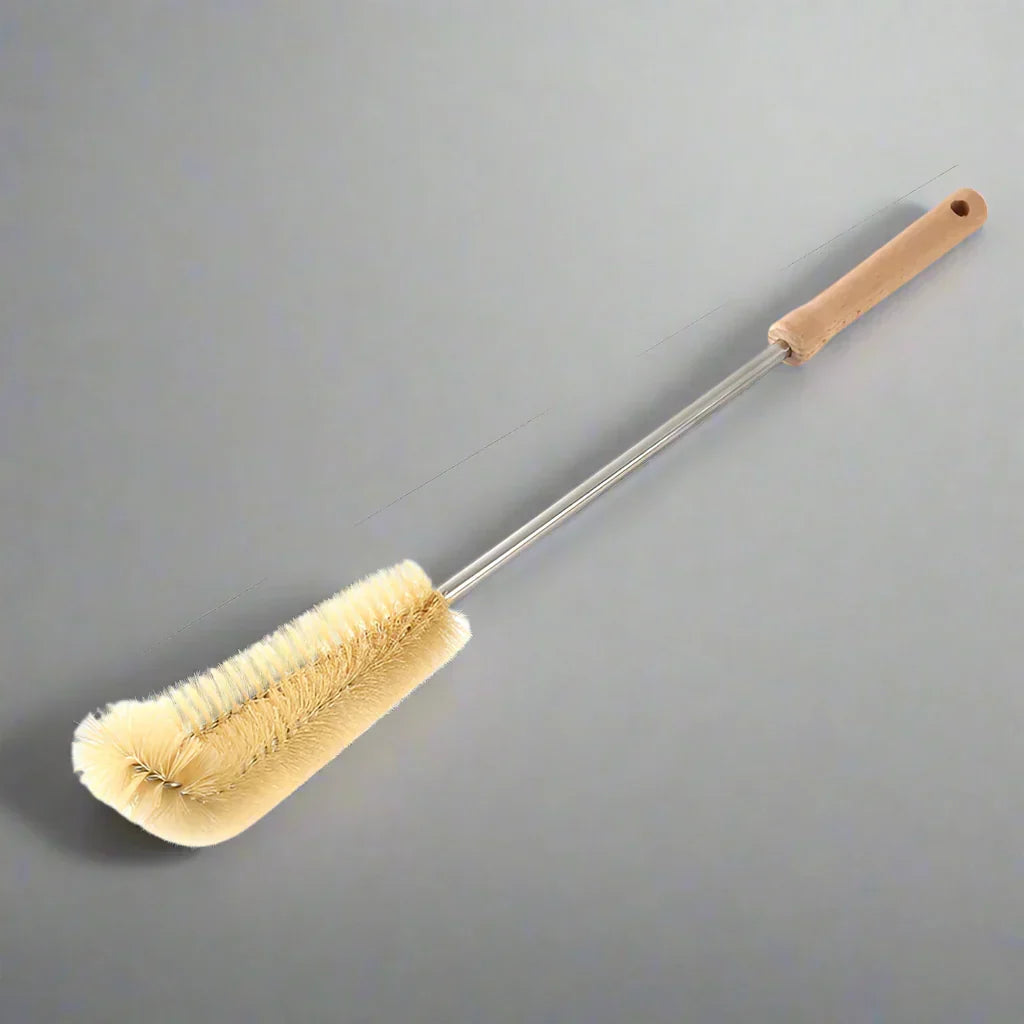 Bottle Brush Long Natural Wood Handle Scratch-Free Bristles 3-Pack