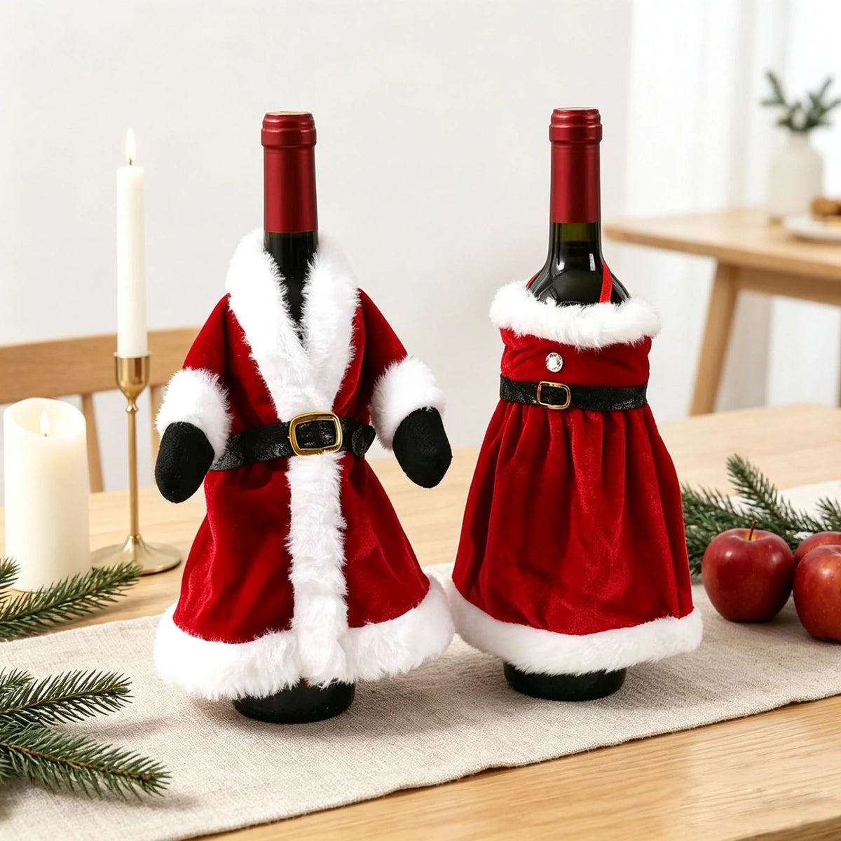 Bottle Cover Santa Claus Design Fits Standard Bottles