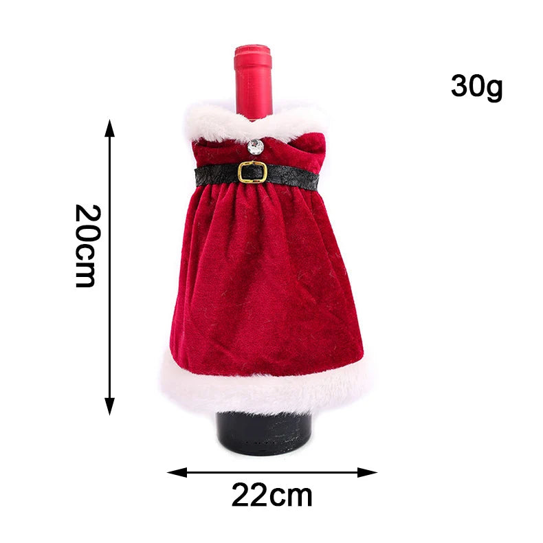 Bottle Cover Santa Claus Design Fits Standard Bottles