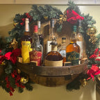 Bottle Display Stand Handmade Wooden Minimalist