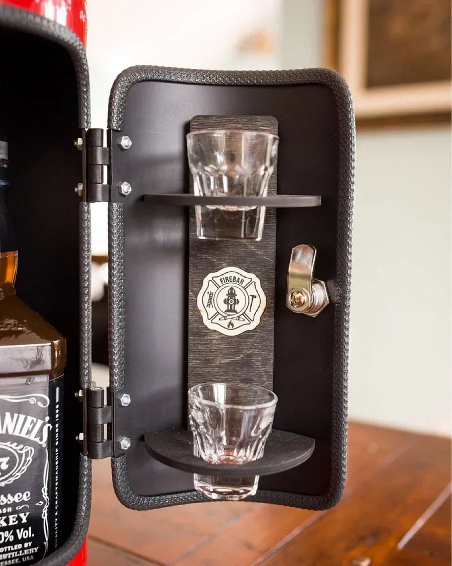 Bottle Holder Fire Extinguisher Disguise Metal Finish